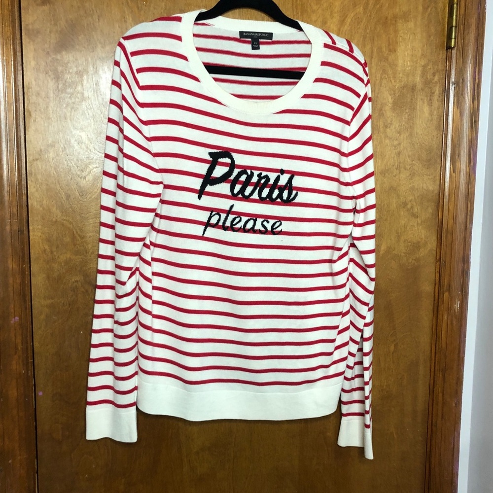 Paris Please sweater. Size XL. Worn once.